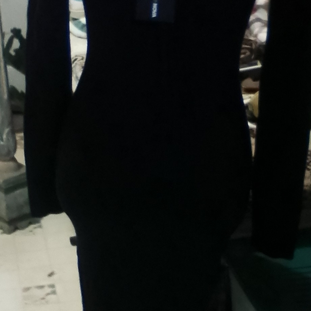 Fashion Nova Black Long Sleeve Dress